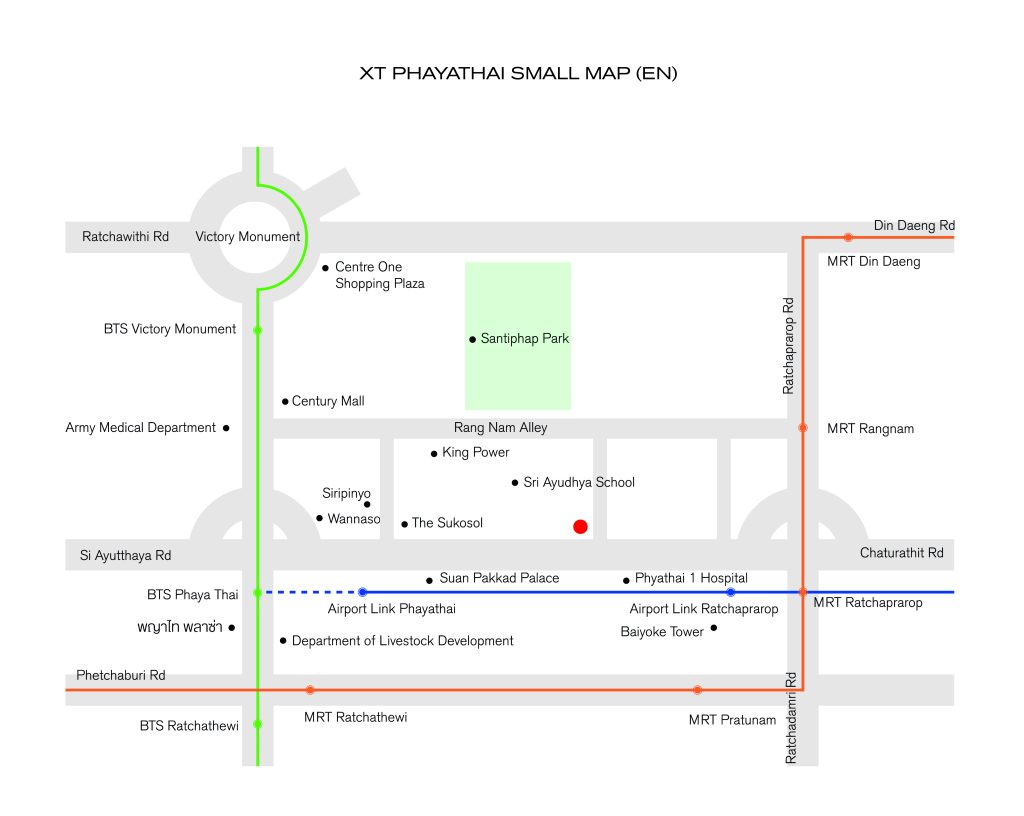XT Phayathai Bangkok Location Map