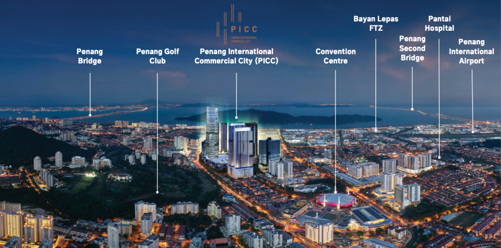 PICC Penang International Commercial City location