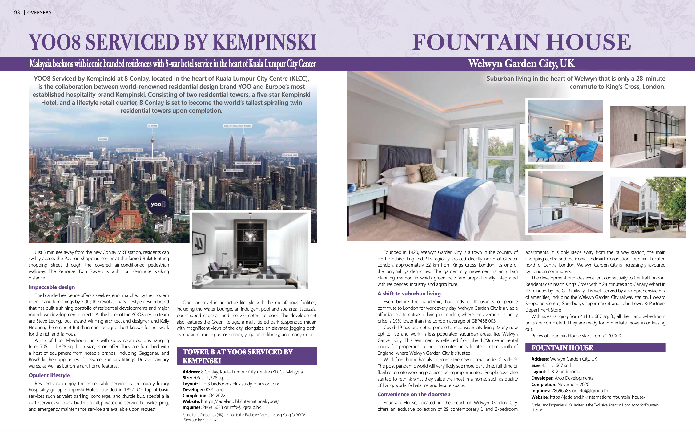 Malaysia beckons with iconic branded residences with 5-star hotel service in the heart of Kuala Lumpur City Center