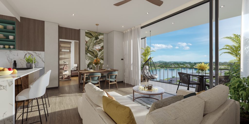 Laguna Lakelands Laguna Phuket Skypark Elara Lagoon Lake View Living Room